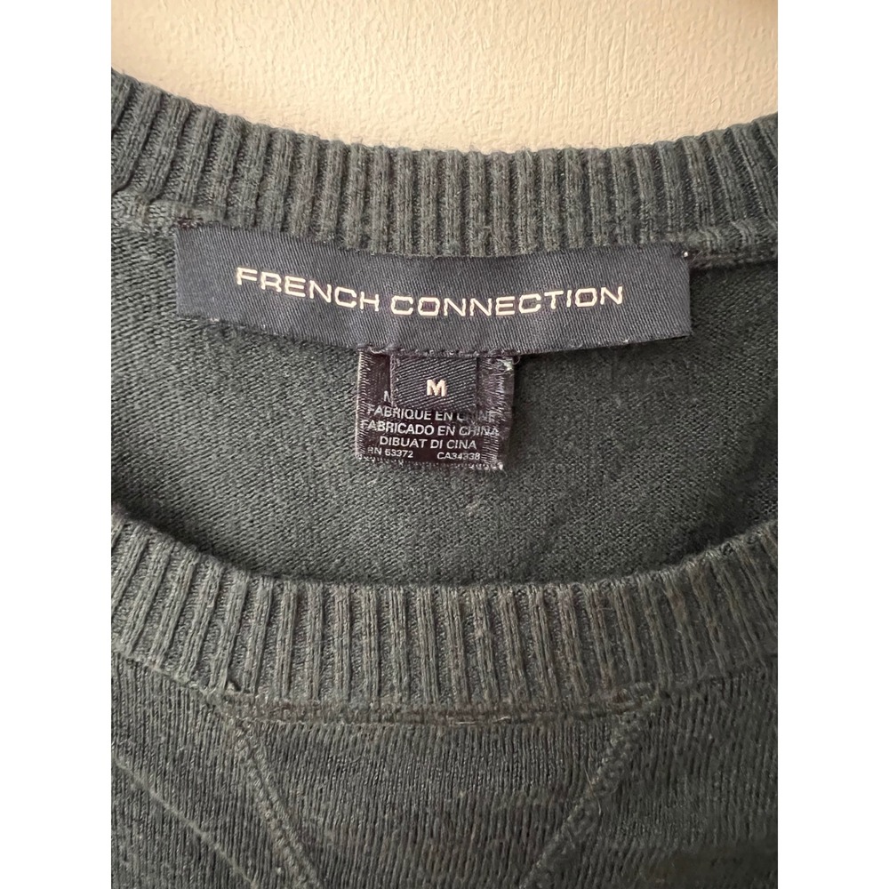 French Connection Womens Forest Green Raglan Sleeve Crewneck Sweater Size Large
